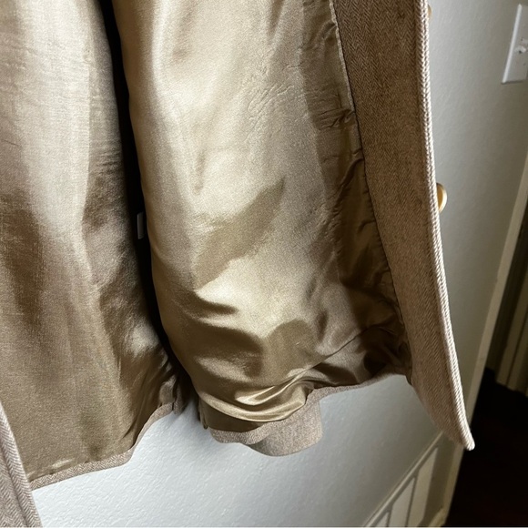 Pendleton Vintage Women's Tan Herringbone Button Down Virgin Wool Jacket Size 18 - Picture 14 of 16